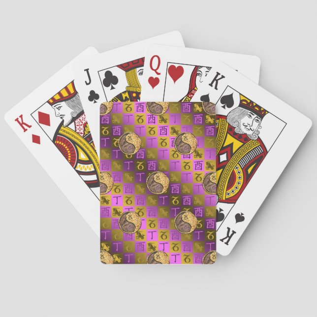 Capricorn & Fire Rooster Playing Cards (Back)