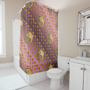 Capricorn & Fire Rooster Shower Curtain