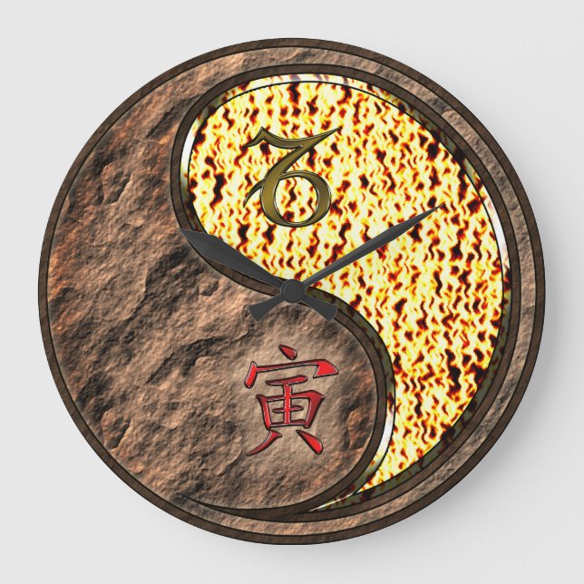 Capricorn & Fire Tiger Large Clock (Front)