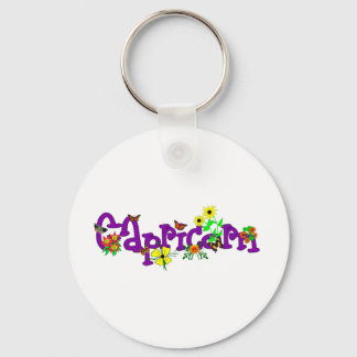 Capricorn Flowers Key Ring