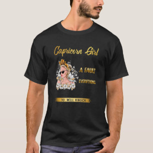 Capricorn Girl Birthday Queen Zodiac Sign Horoscop T-Shirt