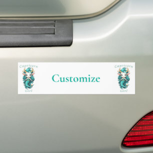 Capricorn Girl Mermaid Thunder_Cove Bumper Sticker