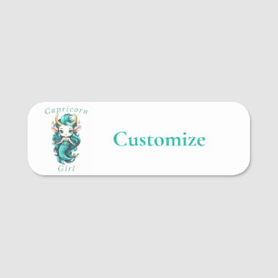 Capricorn Girl Mermaid Thunder_Cove Name Tag