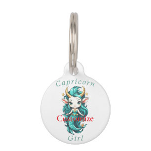 Capricorn Girl Mermaid Thunder_Cove Pet Tag