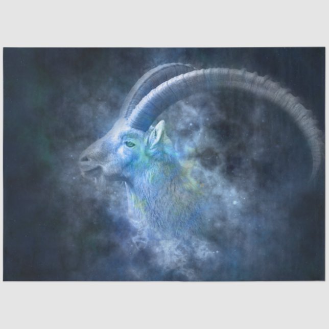 Capricorn Goat Decoupage Tissue Paper (Front)