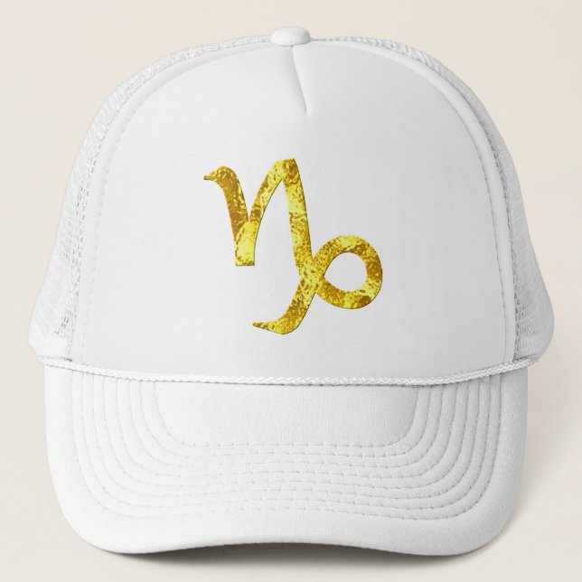 capricorn-gold-symbol-hat trucker hat (Front)