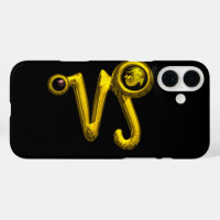 CAPRICORN GOLD ZODIAC SIGN,Black Onyx