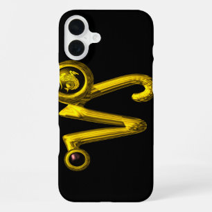 CAPRICORN GOLD ZODIAC SIGN,Black Onyx iPhone Case