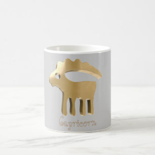 Capricorn golden sign coffee mug