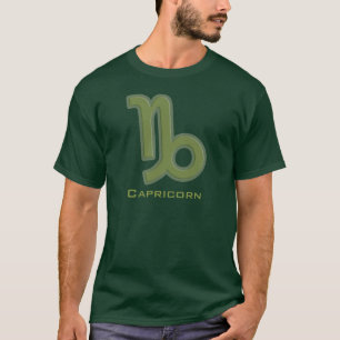 "Capricorn" graphic sign zodiac green mens t-shirt