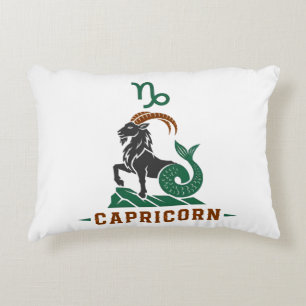 Capricorn Green Sea Goat Zodiac Decorative Cushion