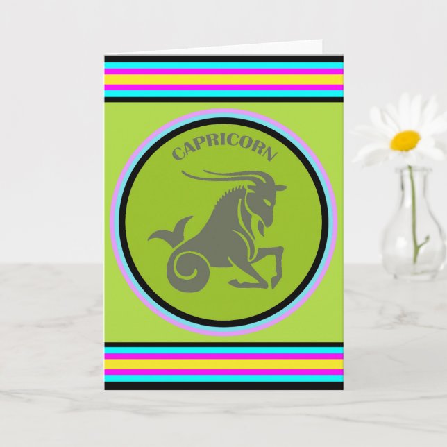 Capricorn Greeting Card (Small Plant)