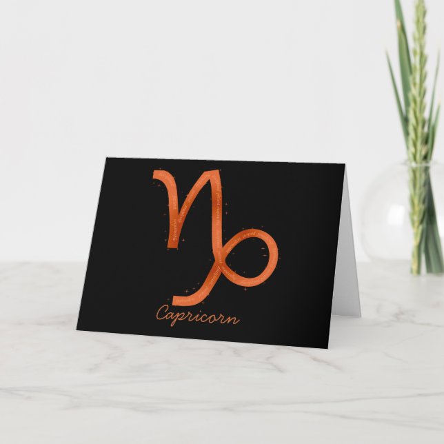 Capricorn Greeting Card- Blank Card (Front)