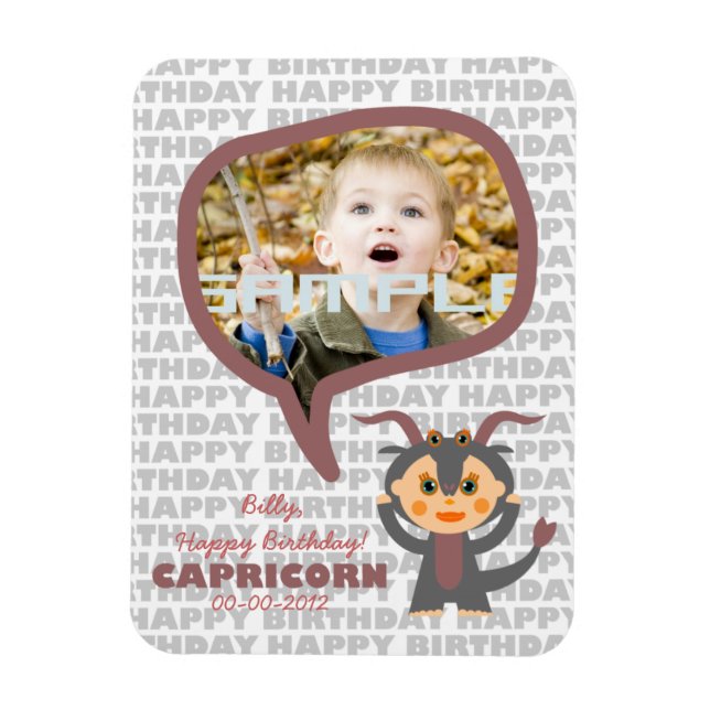 Capricorn Happy Birthday Keepsake for kids Magnet (Vertical)