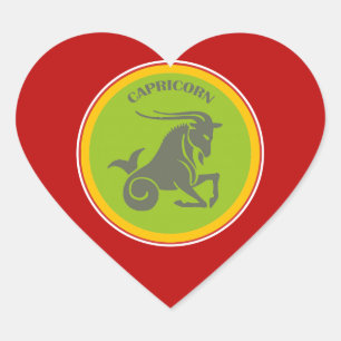 Capricorn Heart Sticker