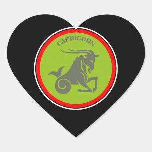 Capricorn Heart Sticker
