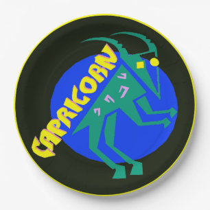 Capricorn Horoscope Sign Zodiac Paper Plates