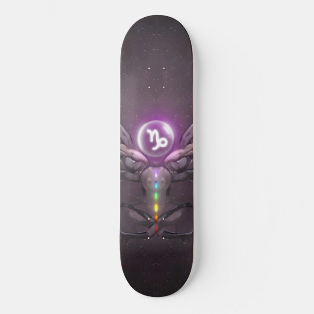 Capricorn Horoscope Symbol Skate Board  (Front)