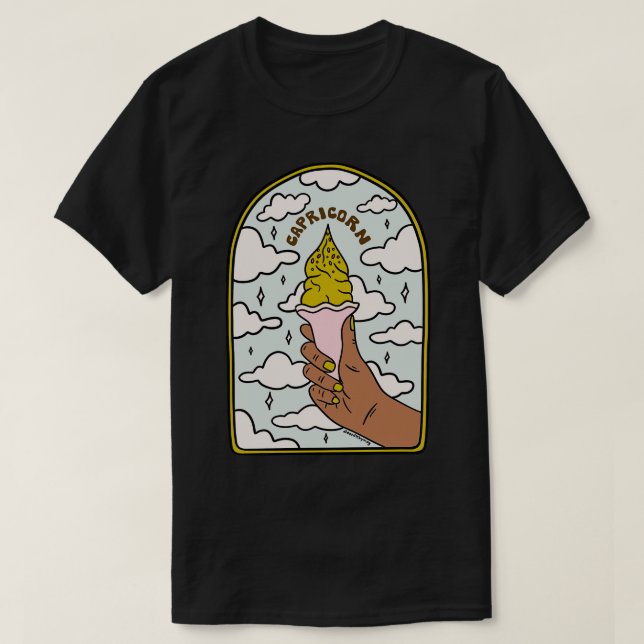 Capricorn Ice cream T-Shirt (Design Front)