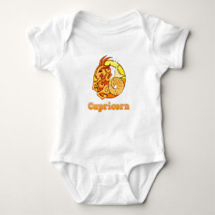 Capricorn illustration baby bodysuit
