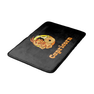 Capricorn illustration bath mat