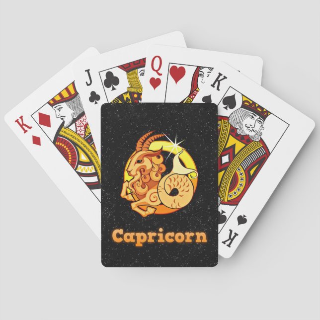 Capricorn illustration playing cards (Back)