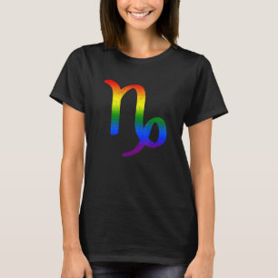 Capricorn Lgbt Zodiac Sign Lgbt Rainbow Pride Gay T-Shirt