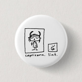 capricorn + lint 3 cm round badge
