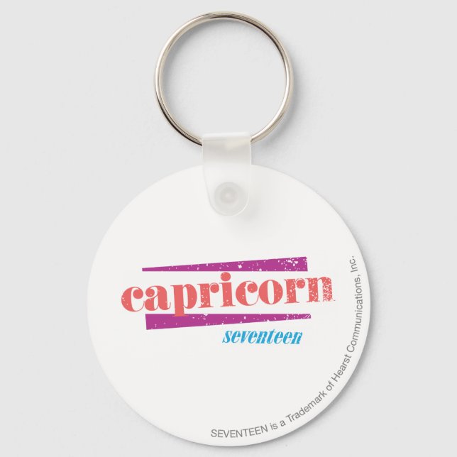 Capricorn Lt. Pink Key Ring (Front)