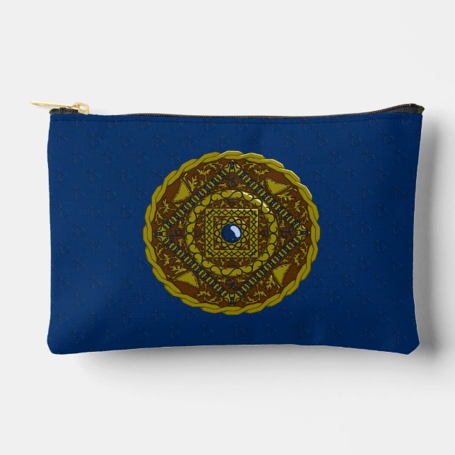 Capricorn Mandala Accessory Pouch (Front)