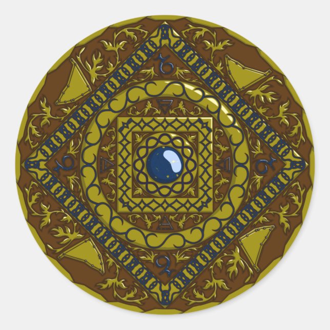 Capricorn Mandala Sticker (Front)