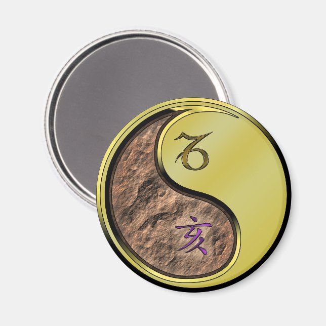 Capricorn & Metal Boar Magnet (Front/Back)