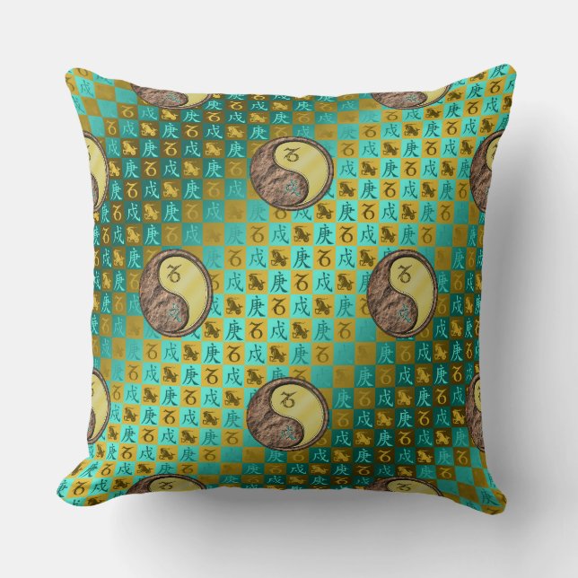 Capricorn & Metal Dog Cushion (Front)