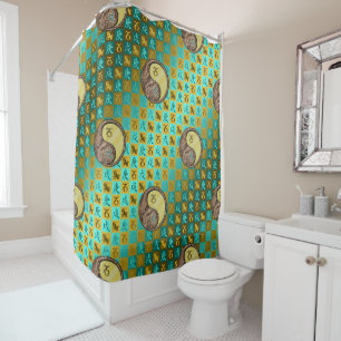Capricorn & Metal Dog Shower Curtain