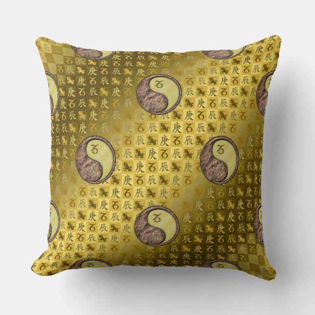 Capricorn & Metal Dragon Cushion (Front)