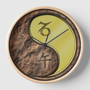 Capricorn & Metal Horse Clock