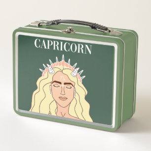 Capricorn metal lunch box