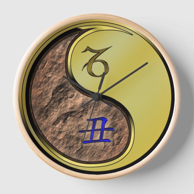 Capricorn & Metal Ox Clock (Front)