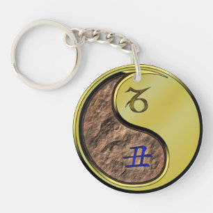 Capricorn & Metal Ox Key Ring
