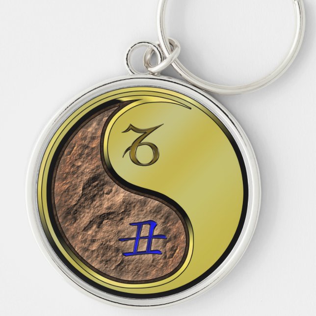 Capricorn & Metal Ox Key Ring (Front)