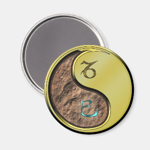 Capricorn & Metal Snake Magnet