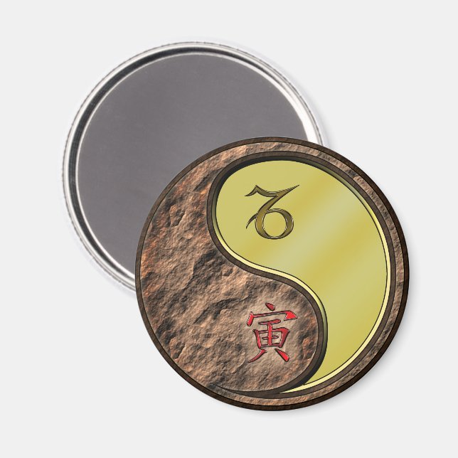 Capricorn & Metal Tiger Magnet (Front/Back)