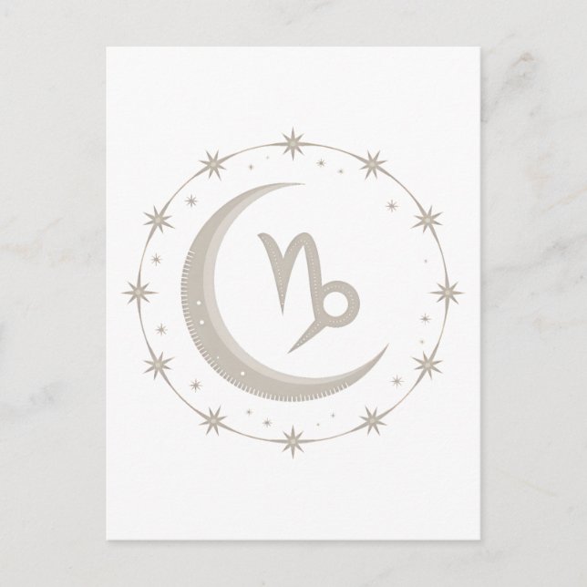Capricorn Moon: A Celestial Symbol Postcard (Front)