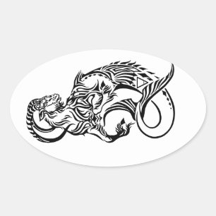 capricorn oval sticker