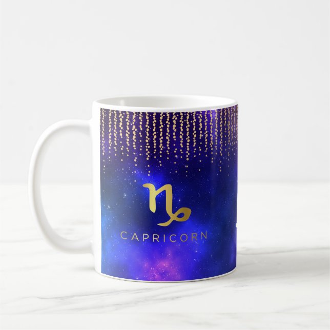 Capricorn Personalised Coffee Mug (Left)