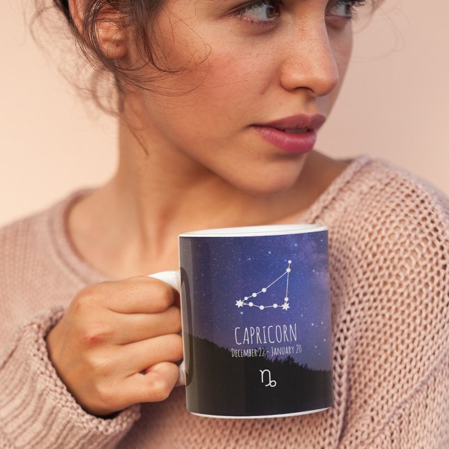 Capricorn | Personalised Zodiac Constellation Coffee Mug (Creator Uploaded)