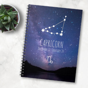 Capricorn Personalised Zodiac Constellation Notebook
