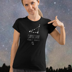 Capricorn   Personalised Zodiac Constellation T-Shirt