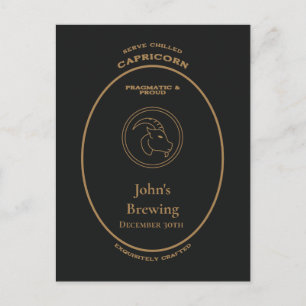 Capricorn Pragmatic Proud Personalised Apothecary  Postcard