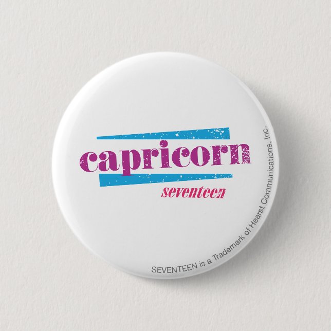 Capricorn Purple 6 Cm Round Badge (Front)